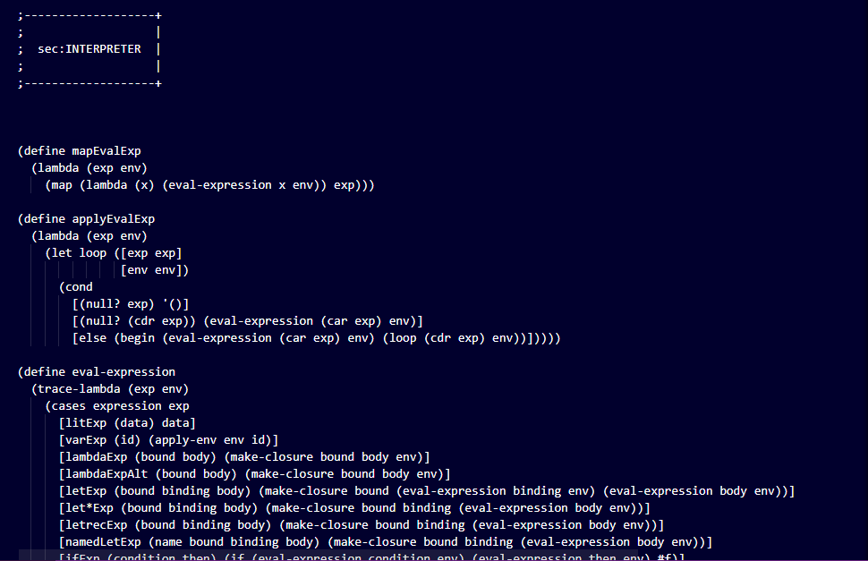 Racket Interpreter